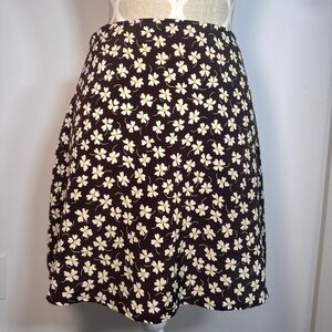 90s vintage daisy floral print mini skirt